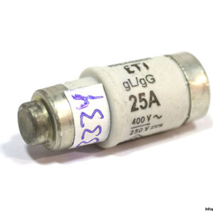 Italweber 2212002-01 GL-GG 25A 400VAC Bottle Fuse Link