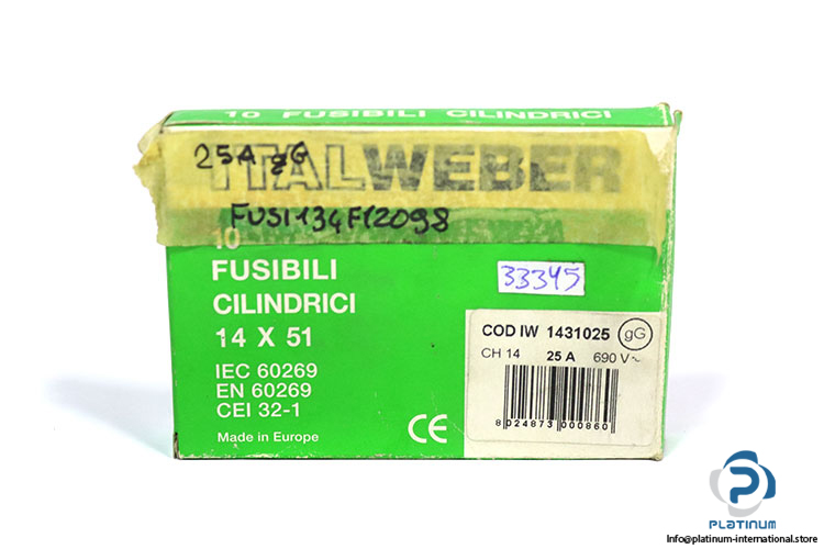 italweber-1431025-25a-cylindrical-fuse-link-(New)-2