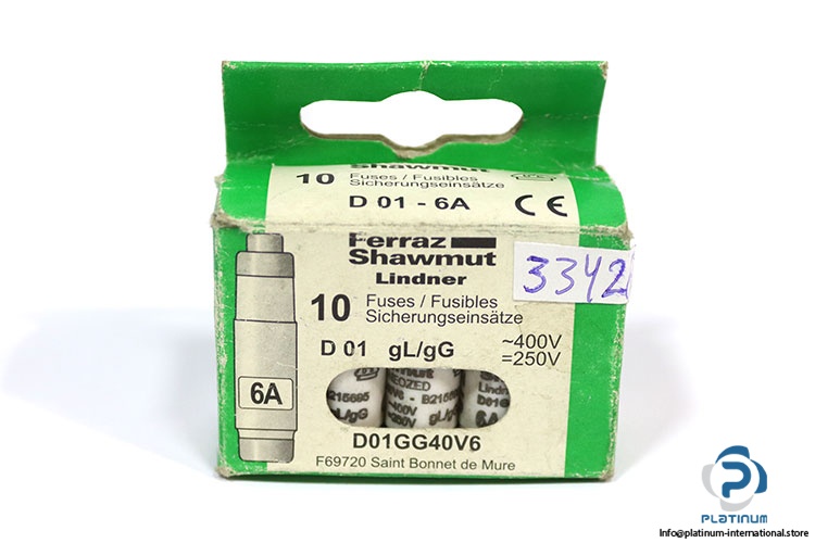ferraz-shawmut-D01GG40V6-6a-bottle-fuse-link-(New)-2