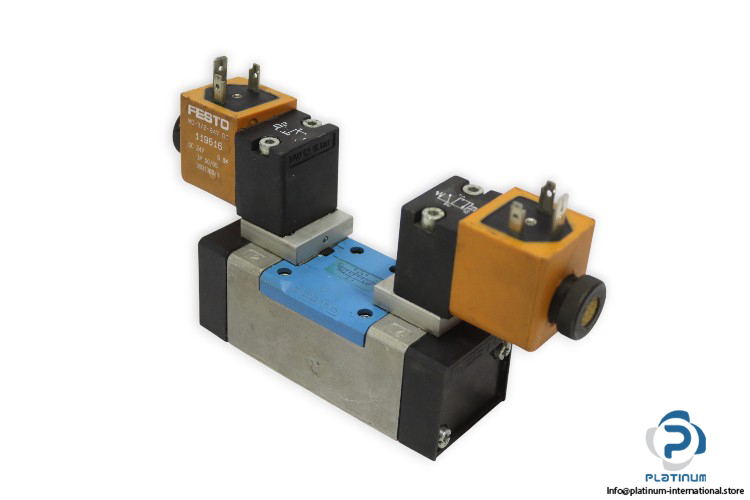 festo-43349-double-solenoid-valve-with-coil-(used)