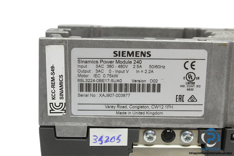 siemens-6SL3224-0BE17-5UA0-power-module-(New)-4