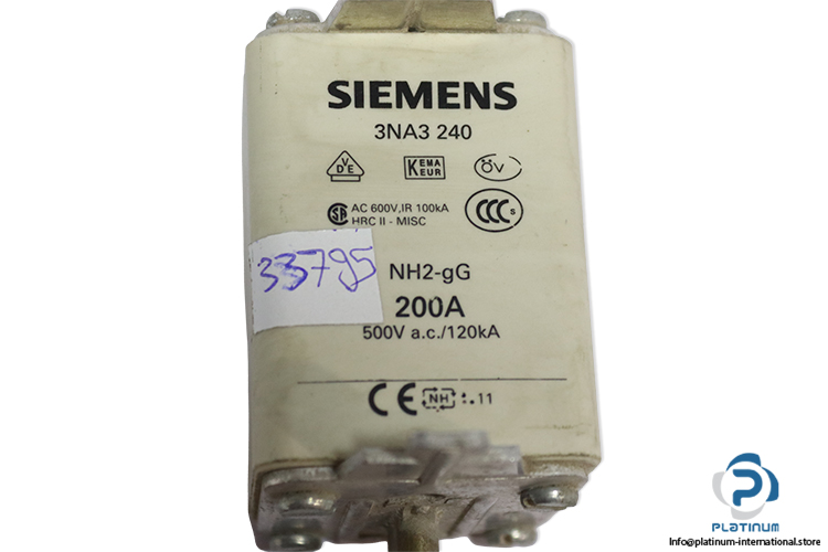 siemens-3NA3-240-200a-NH2-GG-fuse-link-(Used)-1