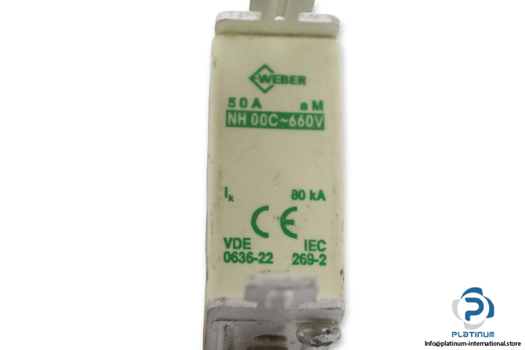 weber-NH00C-50A-660VAC-fuse-link-(Used)-1