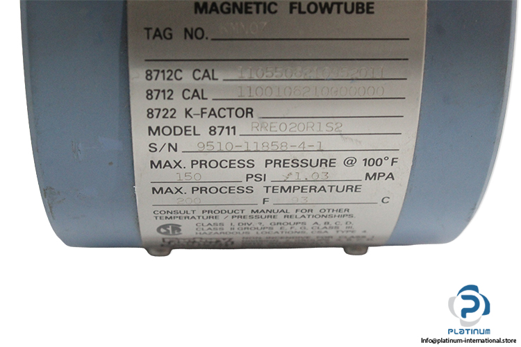 rosemount-8711-RRE020R1S2-magnetic-flowtube-wafer-sensor-(New)-6