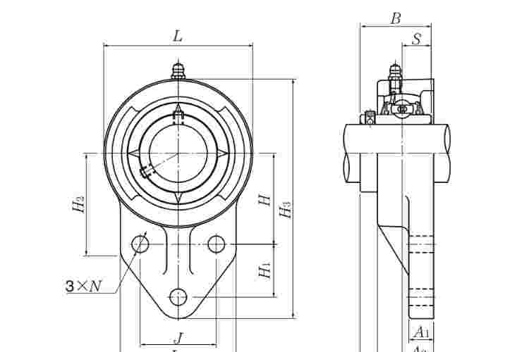 ntn-M-UCFH205D1-three-bolt-ball-bearing-unit-(new)-(carton)-5