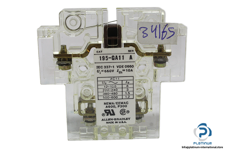 allen-bradley-195-GA11-auxiliary-contact-block-(New)-1