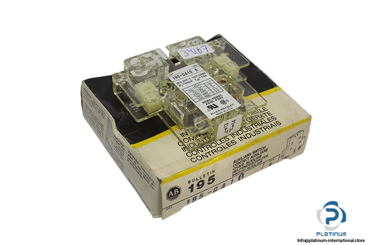 allen-bradley-195-GA10-auxiliary-contact-block-(New)
