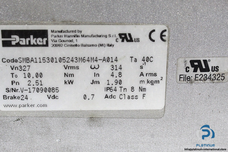 parker-SMBA11530105243M64M4-A014-brushless-servo-motor-(used)-1