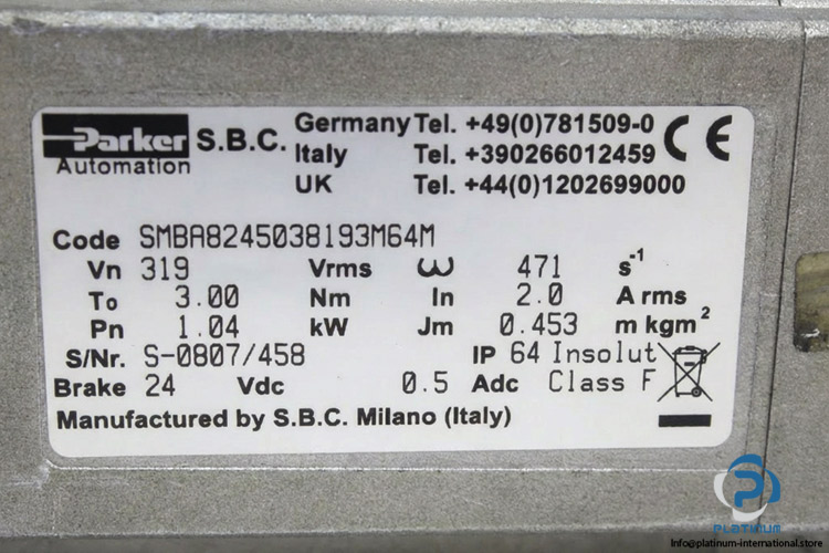parker-SMBA8245038193M64M-brushless-servo-motor-(used)-2