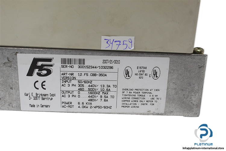 keb-12.F5.CBB-350A-inverter-drive-(Used)-3