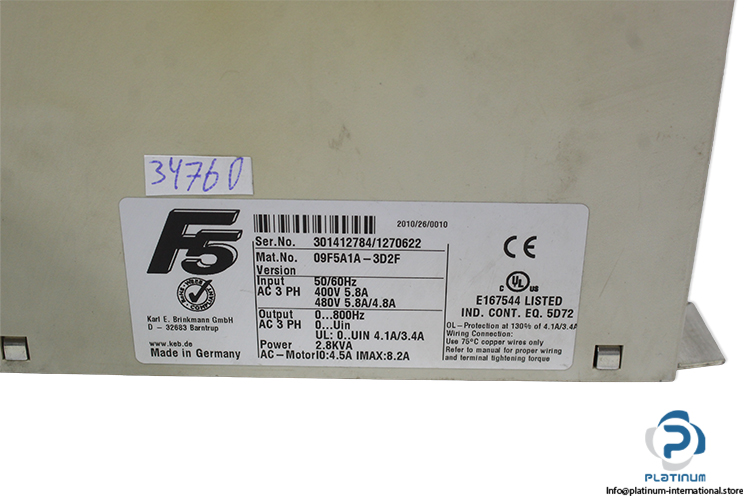 keb-09F5A1A-3D2F-inverter-drive-(Used)-4