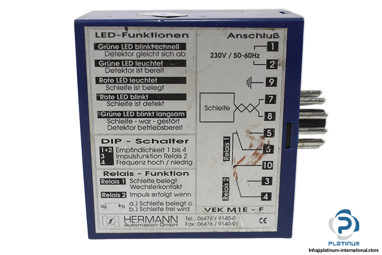 hermann-VEK-M1E-F-single-channel-loop-detector-(Used)-2