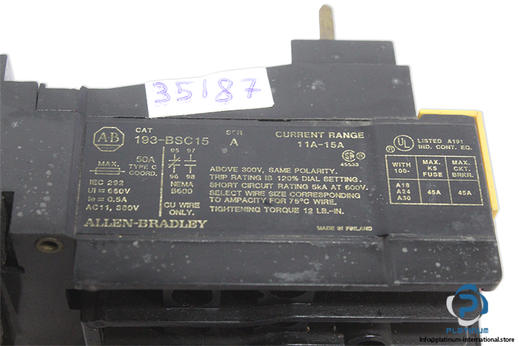 allen-bradley-193-BSC15-ser.a-overload-relay-(New)-2
