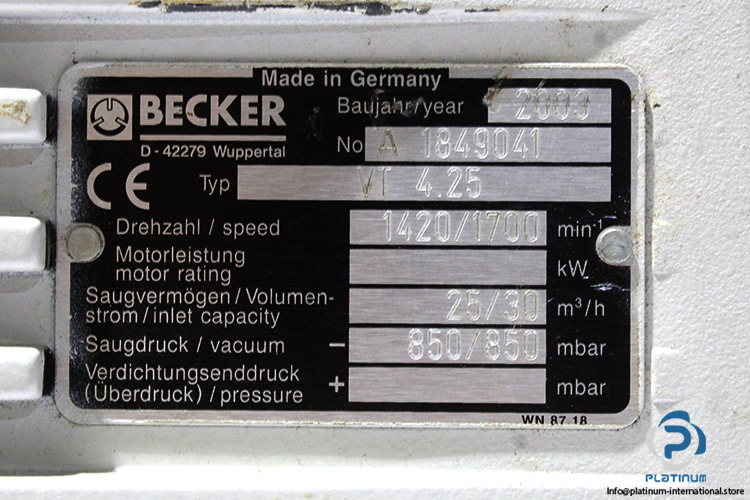 becker-VT-4.25-DSK-rotary-vane-vacuum-pump-(used)-4
