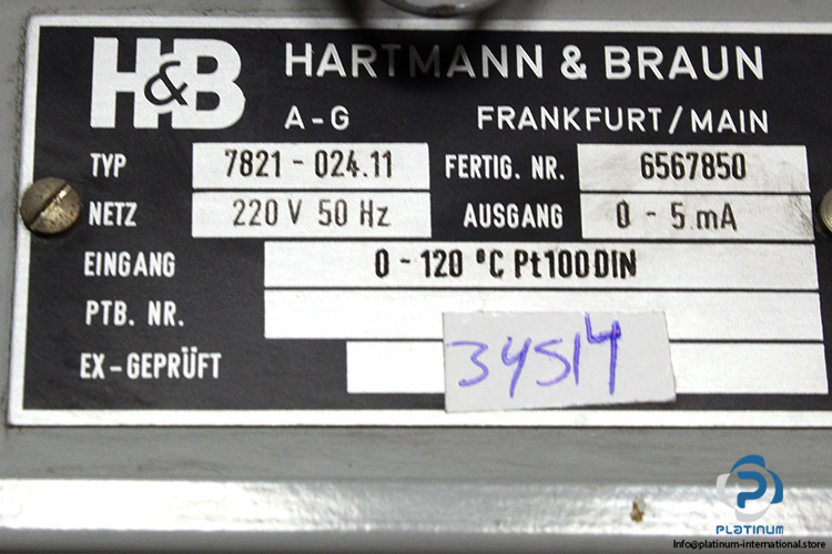 hartmann-braun-7821-024.11-temperature-transmitter(used)-1