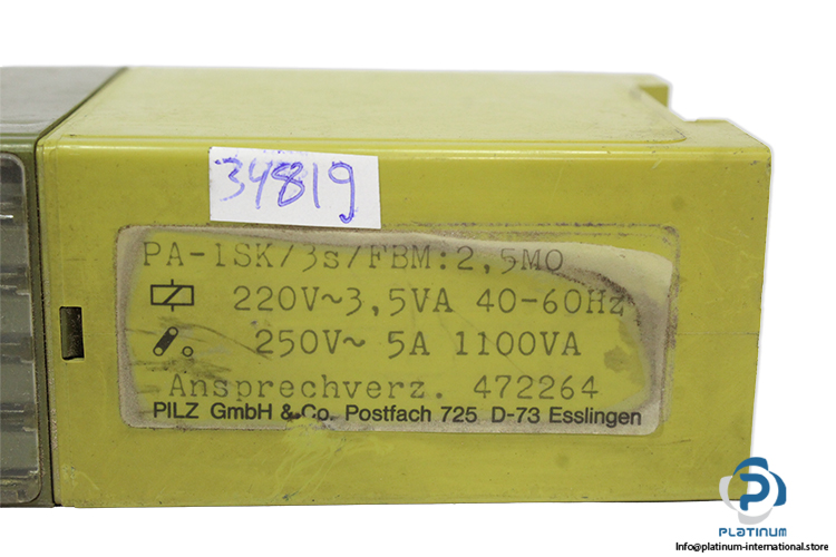 pilz-pa-1sk-3s-fbm-2.5mo-time-relay(used)-3