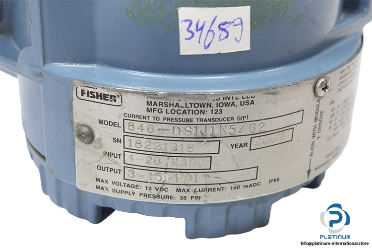 fisher-846-ds1j1k5-g2-electro-pneumatic-transducer(used)-2