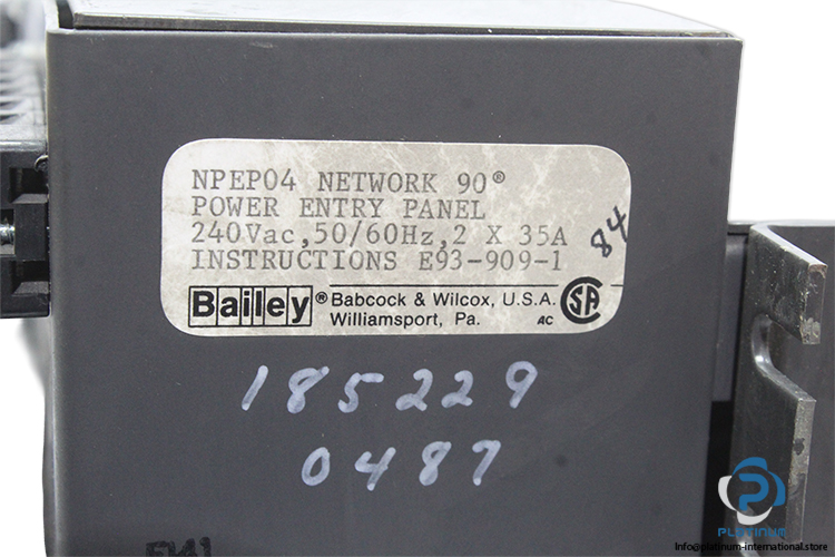 bailey-NPEP04-power-entry-panel-module-(Used)-4