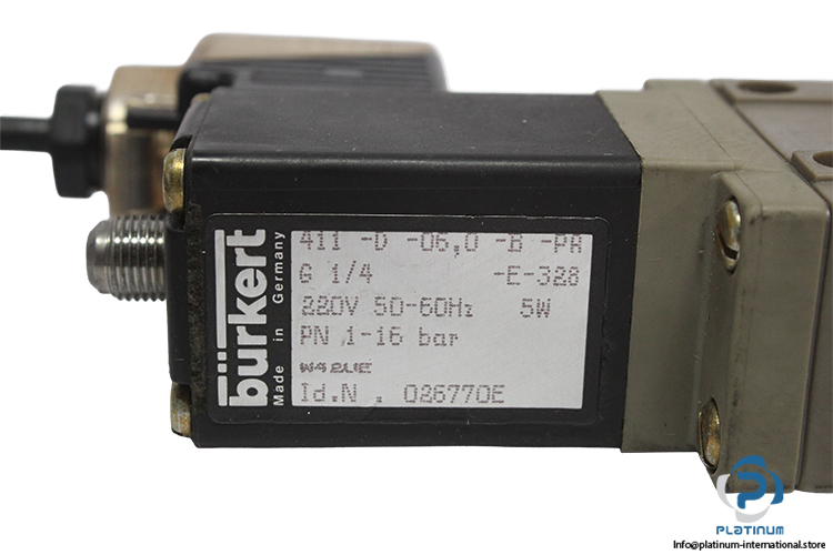 Burkert-411-d-06.0-b-pa-g1-4-e-328-single-solenoid-valve-with-cable(new)-1