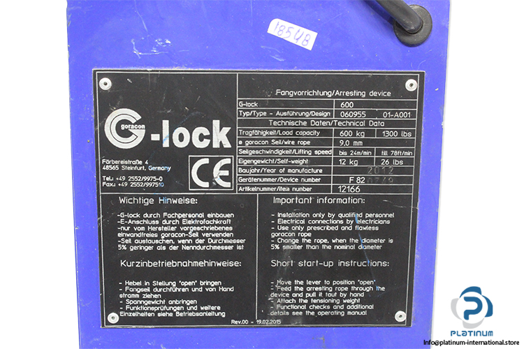 Goracon-060955-01-a001-arresting-device(used)-2