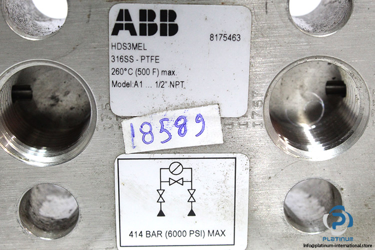 Abb-hds3mel-3-valve-manifold(used)-1