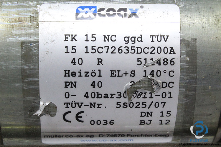Coax-fk-15-nc-ggd-tuv-coaxial-valve(used)-1