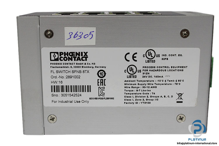 phoenix-contact-FL-SWITCH-SFNB-8TX-industrial-ethernet-switch-(New)-4