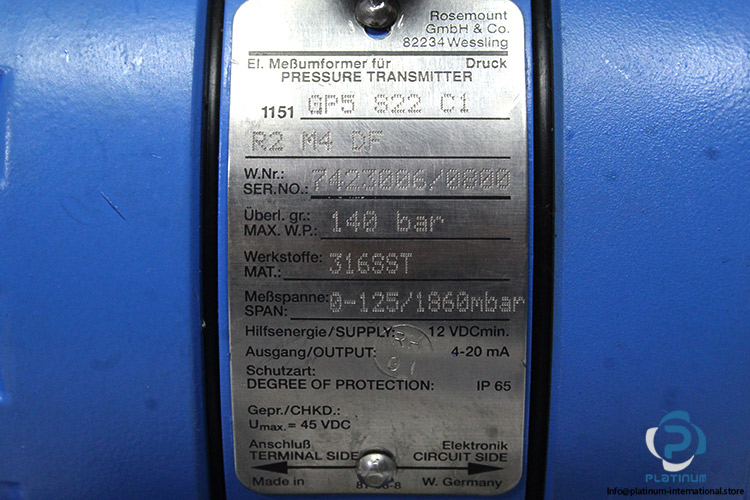 rosemount-1151GP5S22C1R2M4DF-pressure-transmitter(new)-2