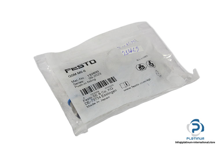 festo-132600-push-in-fitting-(New)