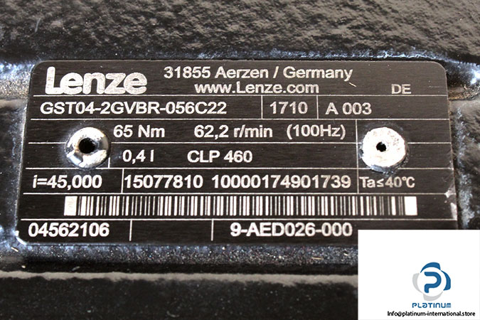 Lenze-gst04-gearbox-servo-motor(used)-2