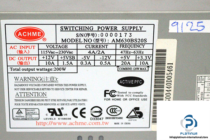 achme-AM630BS20S-switching-power-supply-(New)-2