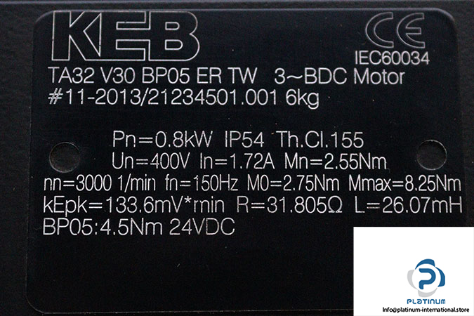 keb-TA32-V30-BP05-ER-TW-ac-servo-motor-(used)-2