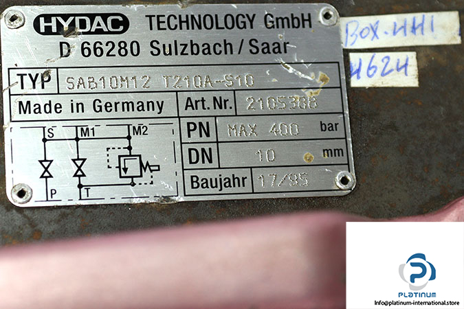 hydac-SAB10M12-T210A-S10-safety-and-shut-off-block-used-2