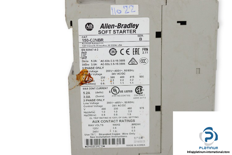 allen-bradley-150-C3NBR-smart-motor-controller-(Used)-2