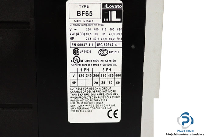 lovato-11-BF65-40-220-contactor-(new)-2