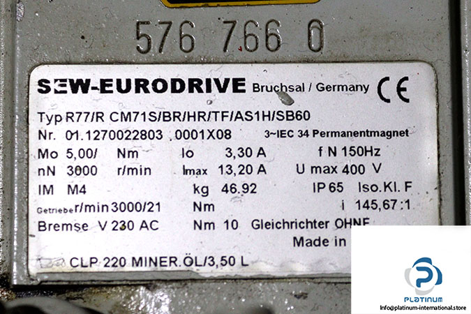 sew-R77_R-CM71S_BR_HR_TF_AS1H_SB60-synchronous-servo-motor-(used)-3
