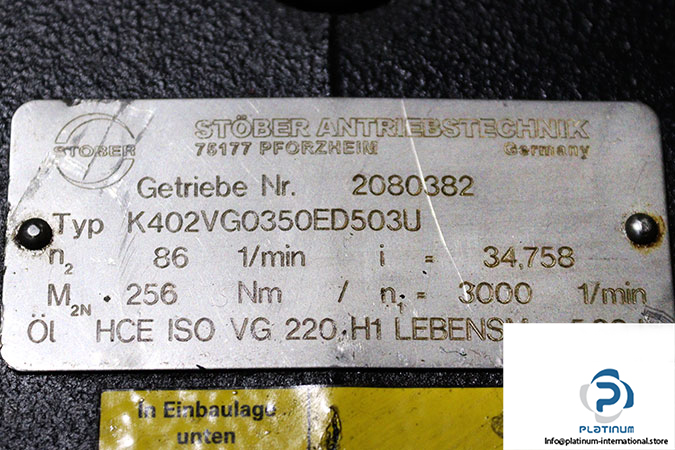 stober-K402VG0350ED503U-gear-servo-motor-used-4