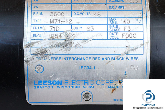 leeson-CI42D34NC1A-dc-permanent-magnet-motor-used-2
