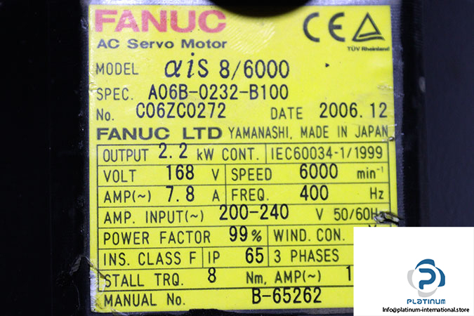 fanuc-A06B-0232-B100-ac-servo-motor-used-2