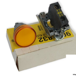 telemecanique-XB4-BVB5-orange-complete-pilot-light-(new)