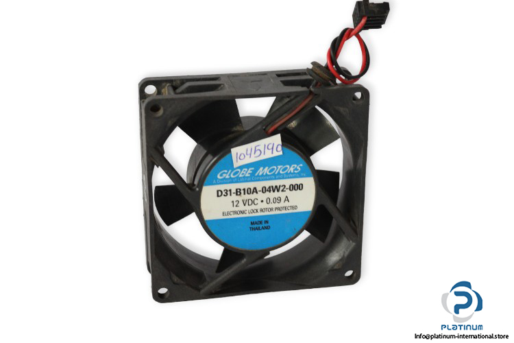 globe-motors-D31-B10A-04W2-000-axial-fan-Used