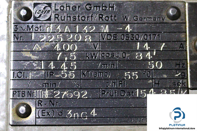 loher-D3A132M-4-3-phase-proof-motor-used-2