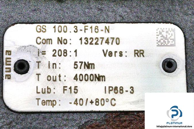 auma-GS-100.3-F16-N-actuator-gearbox-used-3