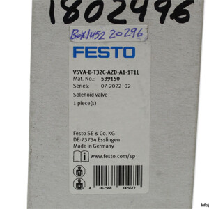 Festo 539150 Single Solenoid Valve