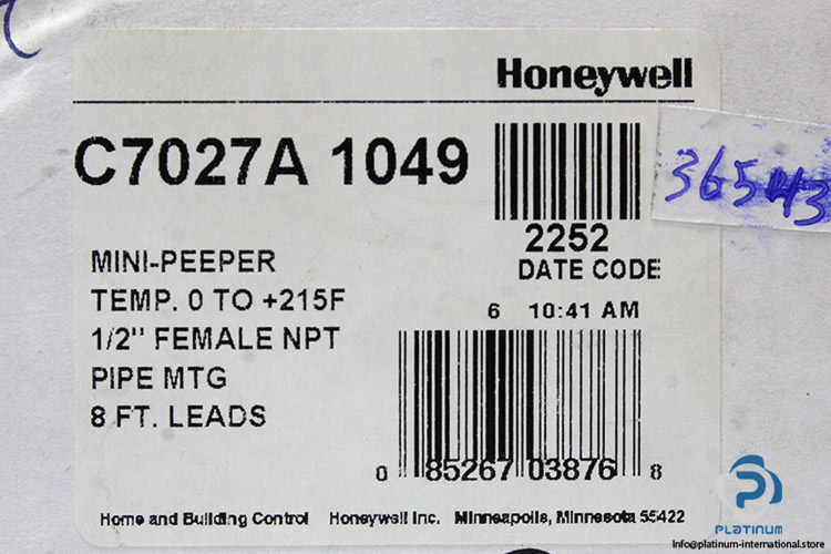 honeywell-C7027A-1049-ultraviolet-flame-sensor-(new)-(carton)-7