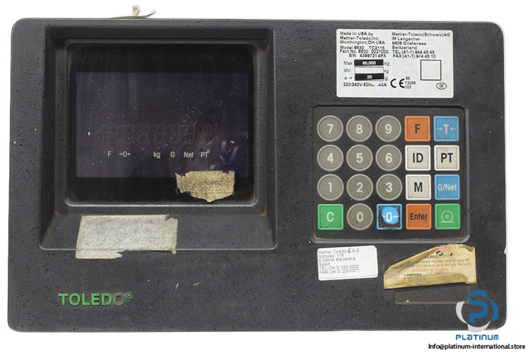 toledo-8530-TC2115-control-panel-(used)-2