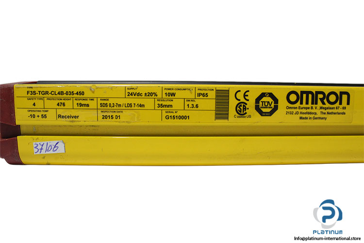omron-F3S-TGR-CL4B-035-450-receiver-safety-light-curtain-(used)-3