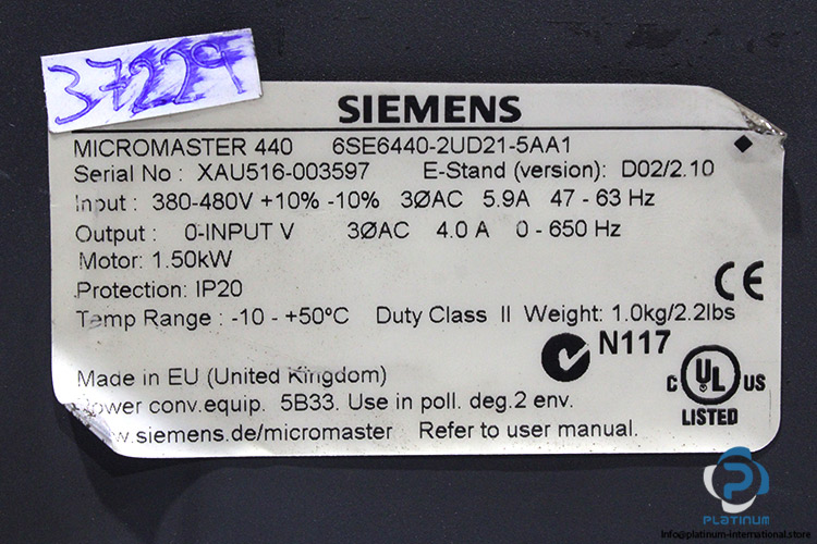 siemens-6se6440-2ud21-5aa1-inverter-drive-with-operator-panel(used)-2