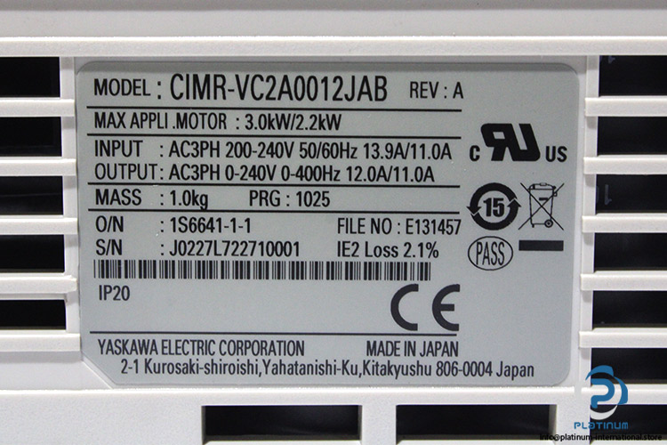 yaskawa-CIMR-VC2A0012JAB-ac-frequency-drive-(new)-(carton)-4