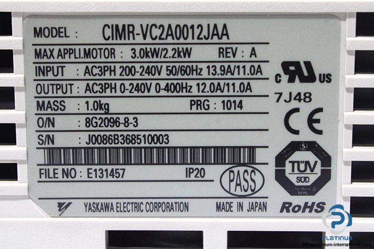 yaskawa-CIMR-VC2A0012JAA-ac-frequency-drive-(new)-(carton)-4